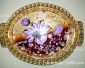 供应热熔玻璃盘，玻璃器皿果盘，热熔玻璃盘制品，彩色玻璃果盘